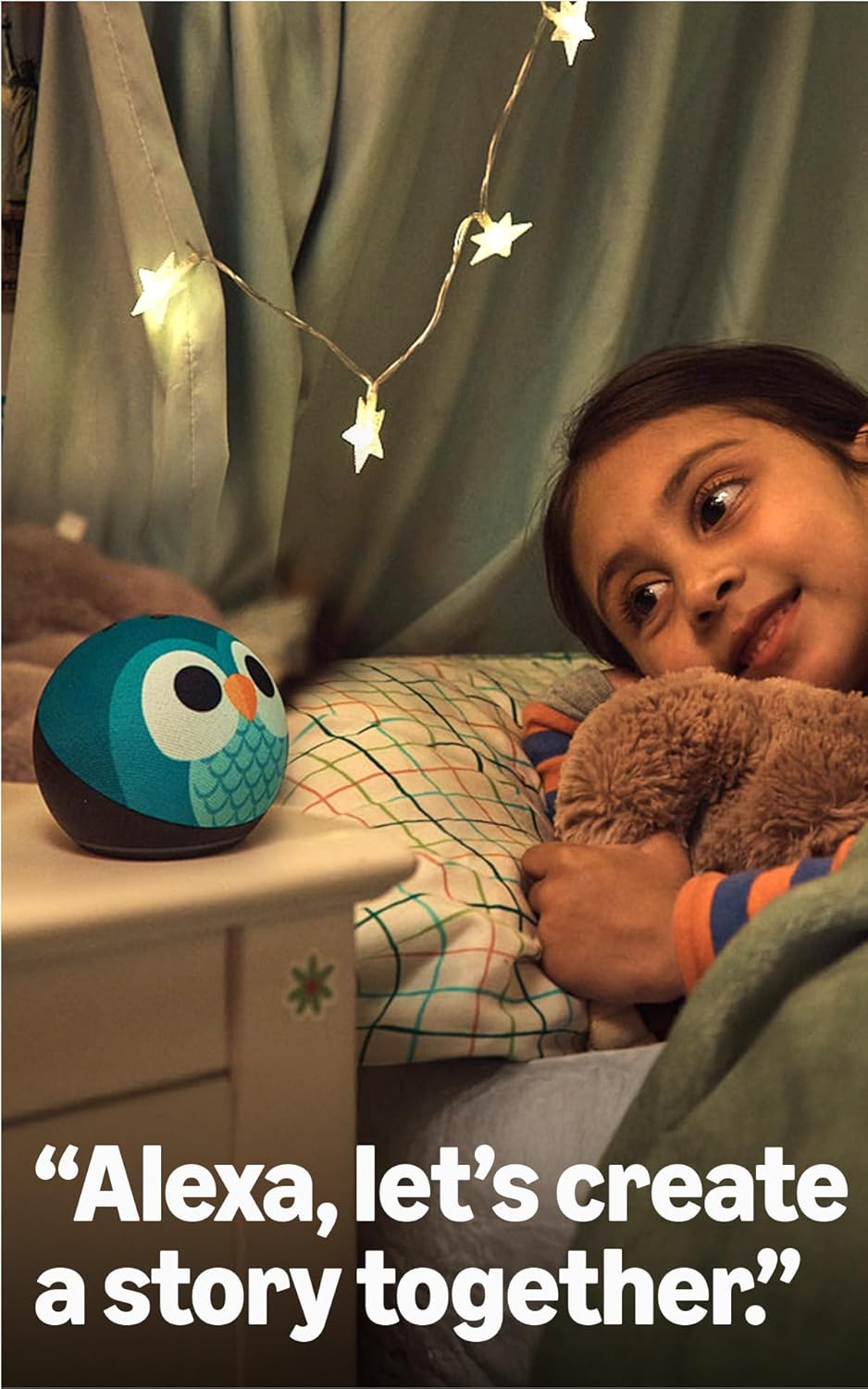 Amazon Echo Dot Kids (modelo más nuevo) Diseñado para niños, Diseñado para Alexa+, controles parentales, Incluye 1 año de Amazon Kids+, Búho