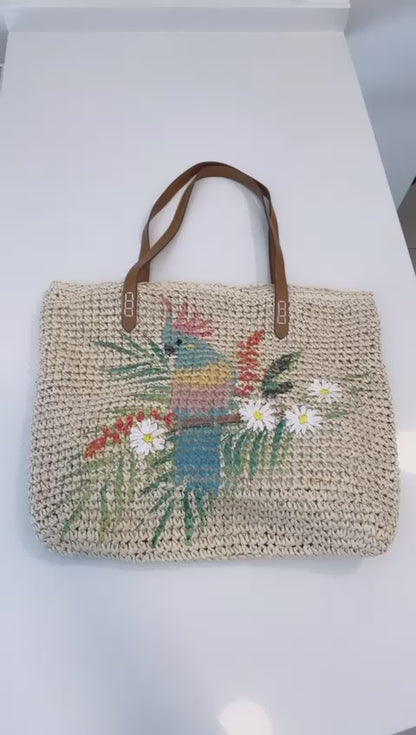 USADO - Cartera de paja International Concepts - SOLO QUEDA 1 UNIDAD